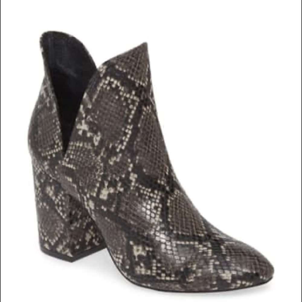 Steve Madden Rookie Grey Snake Booties